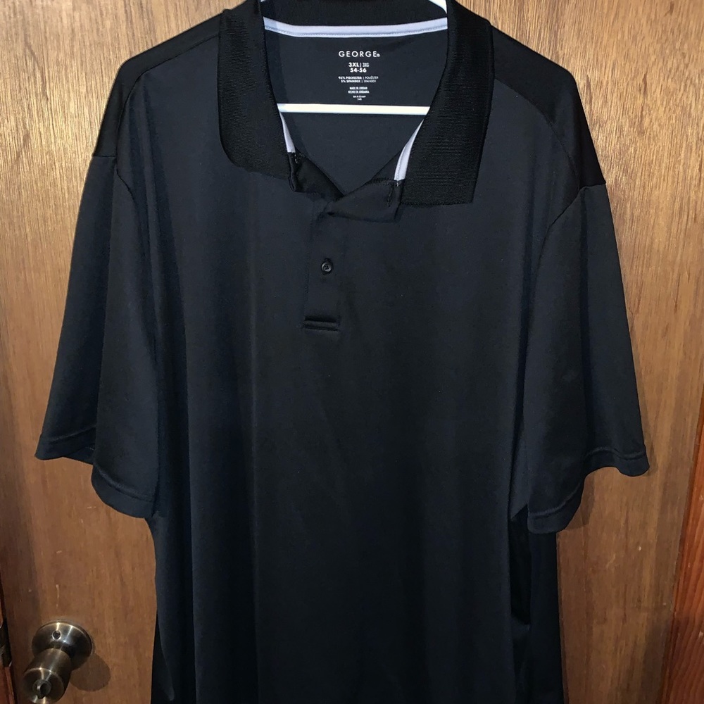 Men’s George black polo shirt